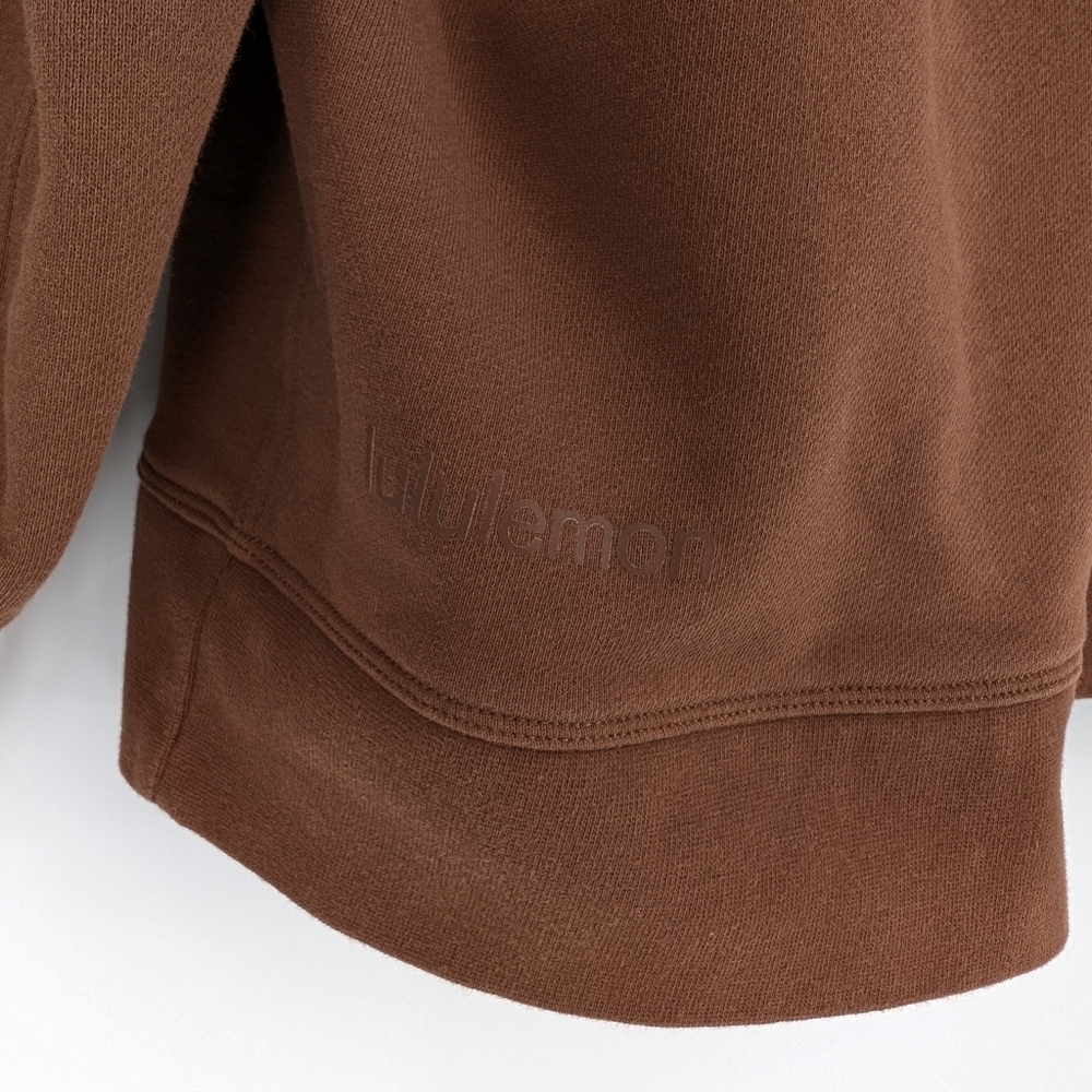 Lululemon Women's Perfectly Oversized Crew Sweatshirt W3DUTS Brown 6 - Picture 3 of 4